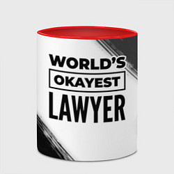 Кружка 3D Worlds okayest lawyer - white, цвет: 3D-белый + красный — фото 2