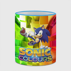 Кружка 3D Sonic Colours - Hedgehog - Video game, цвет: 3D-небесно-голубой кант — фото 2