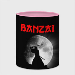 Кружка 3D Banzai - самурай, цвет: 3D-белый + розовый — фото 2