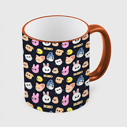 Кружка 3D Skzoo pattern, цвет: 3D-оранжевый кант