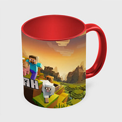 Кружка 3D Роман Minecraft, цвет: 3D-белый + красный