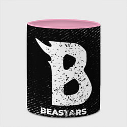 Кружка 3D Beastars с потертостями на темном фоне, цвет: 3D-белый + розовый — фото 2