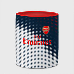 Кружка 3D Arsenal logo абстракция, цвет: 3D-белый + красный — фото 2