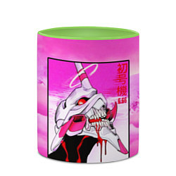 Кружка 3D Neon Genesis Evangelion: Eva 01, цвет: 3D-белый + светло-зеленый — фото 2