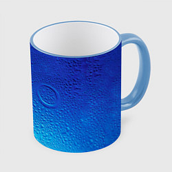 Кружка 3D Вода - H2O, цвет: 3D-небесно-голубой кант