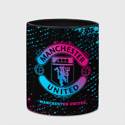 Кружка 3D Manchester United - neon gradient, цвет: 3D-белый + черный — фото 2