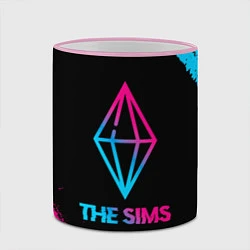 Кружка 3D The Sims - neon gradient, цвет: 3D-розовый кант — фото 2
