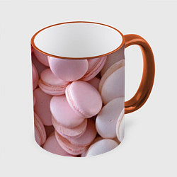 Кружка 3D Красные и розовые кексы, цвет: 3D-оранжевый кант