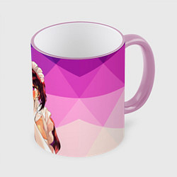 Кружка 3D The Maid I Hired Recently Is Mysterious anime, цвет: 3D-розовый кант