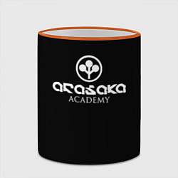 Кружка 3D Киберпанк - Arasaka Academy, цвет: 3D-оранжевый кант — фото 2