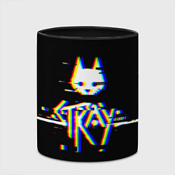 Кружка 3D Stray glitch logo, цвет: 3D-белый + черный — фото 2