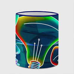 Кружка 3D Неоновые лампы - коллаж, цвет: 3D-синий кант — фото 2
