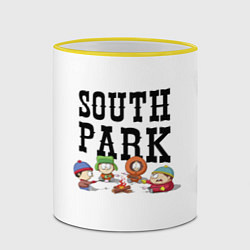 Кружка 3D South park кострёр, цвет: 3D-желтый кант — фото 2