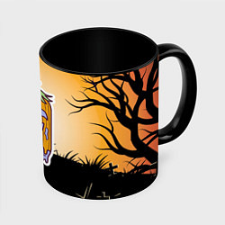 Кружка 3D Тыквенное мороженое, цвет: 3D-белый + черный