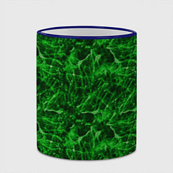 Кружка 3D Зелёный лёд - текстура, цвет: 3D-синий кант — фото 2