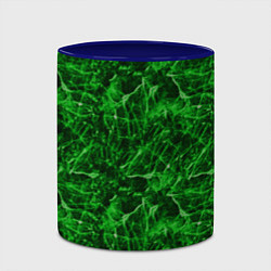 Кружка 3D Зелёный лёд - текстура, цвет: 3D-белый + синий — фото 2