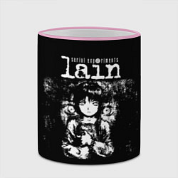 Кружка 3D Serial Experiments Lain, цвет: 3D-розовый кант — фото 2