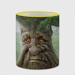 Кружка 3D Мудрое таинственное дерево, цвет: 3D-желтый кант — фото 2