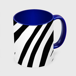 Кружка 3D Камуфляж зебры, цвет: 3D-белый + синий