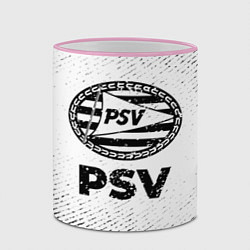 Кружка 3D PSV с потертостями на светлом фоне, цвет: 3D-розовый кант — фото 2