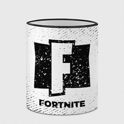 Кружка 3D Fortnite с потертостями на светлом фоне, цвет: 3D-черный кант — фото 2