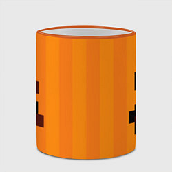 Кружка 3D Тыква - Хеллоуин - Майнкрафт, цвет: 3D-оранжевый кант — фото 2