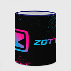 Кружка 3D Zotye - neon gradient: надпись и символ, цвет: 3D-синий кант — фото 2