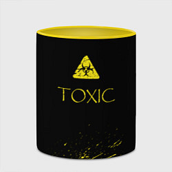 Кружка 3D TOXIC - Биологическая опасность, цвет: 3D-белый + желтый — фото 2