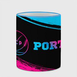 Кружка 3D Porto - neon gradient: надпись и символ, цвет: 3D-небесно-голубой кант — фото 2