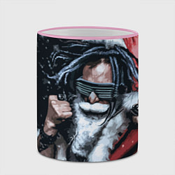 Кружка 3D Cool Santa Rastaman, цвет: 3D-розовый кант — фото 2