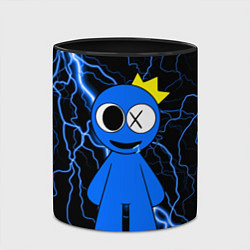 Кружка 3D Радужные друзья Синий молния, цвет: 3D-белый + черный — фото 2