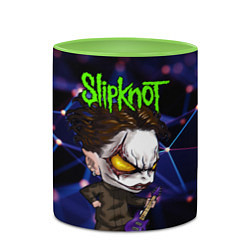 Кружка 3D Slipknot dark blue, цвет: 3D-белый + светло-зеленый — фото 2