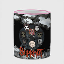 Кружка 3D Slipknot объемные плиты black, цвет: 3D-розовый кант — фото 2