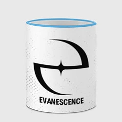 Кружка 3D Evanescence glitch на светлом фоне, цвет: 3D-небесно-голубой кант — фото 2
