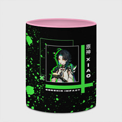 Кружка 3D Genshin Impact: Xiao, цвет: 3D-белый + розовый — фото 2