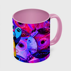 Кружка 3D DJ Scratchy in pink glasses, цвет: 3D-белый + розовый