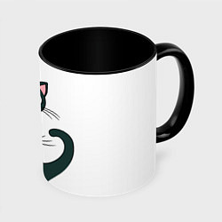Кружка 3D Луна и Артемис инь-янь, цвет: 3D-белый + черный