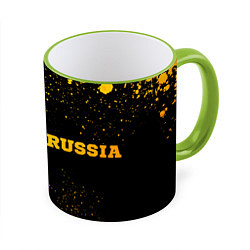 Кружка 3D Borussia - gold gradient: надпись и символ, цвет: 3D-светло-зеленый кант