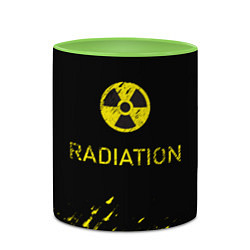 Кружка 3D Radiation - радиационная опасность, цвет: 3D-белый + светло-зеленый — фото 2