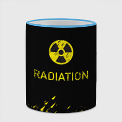 Кружка 3D Radiation - радиационная опасность, цвет: 3D-небесно-голубой кант — фото 2