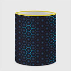 Кружка 3D Шестиугольная чешуя, цвет: 3D-желтый кант — фото 2