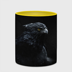 Кружка 3D Тёмный орёл, цвет: 3D-белый + желтый — фото 2