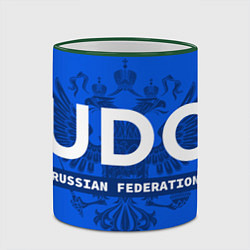 Кружка 3D Russian Federation judo - на синем фоне, цвет: 3D-зеленый кант — фото 2