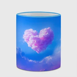 Кружка 3D Облако в форме сердца, цвет: 3D-небесно-голубой кант — фото 2