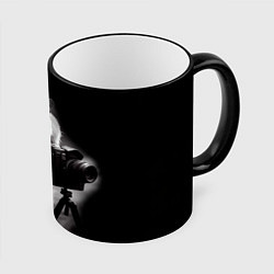 Кружка 3D Капибара фотограф, цвет: 3D-черный кант