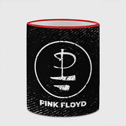 Кружка 3D Pink Floyd с потертостями на темном фоне, цвет: 3D-красный кант — фото 2