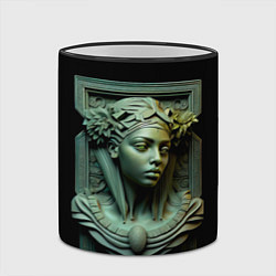 Кружка 3D Нейросеть - барельеф античной девушки, цвет: 3D-черный кант — фото 2