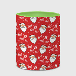 Кружка 3D Дед Мороз - Санта Клаус, цвет: 3D-белый + светло-зеленый — фото 2