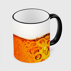 Кружка 3D Тёмное пиво, цвет: 3D-черный кант