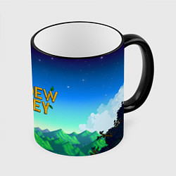 Кружка 3D Горы Stardew Valley, цвет: 3D-черный кант